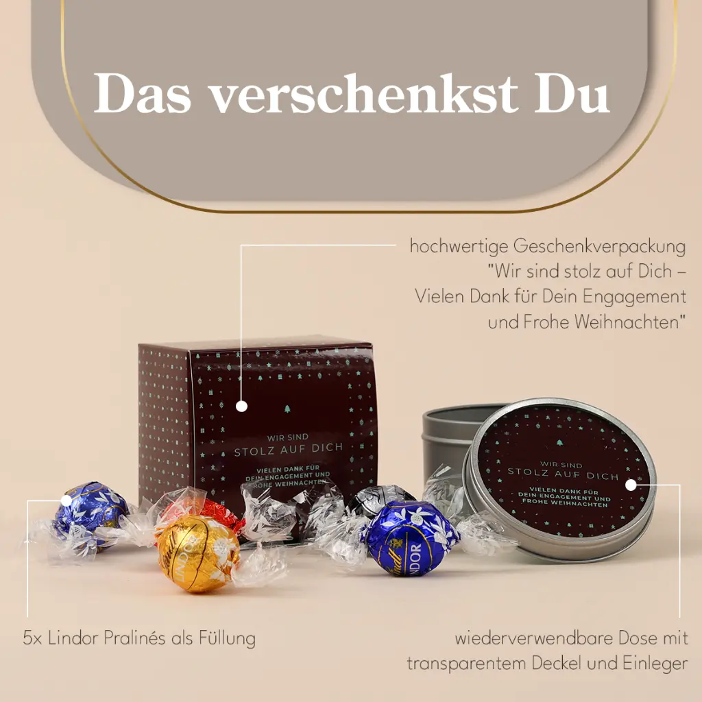 Wir sind stolz auf Dich - Lindt