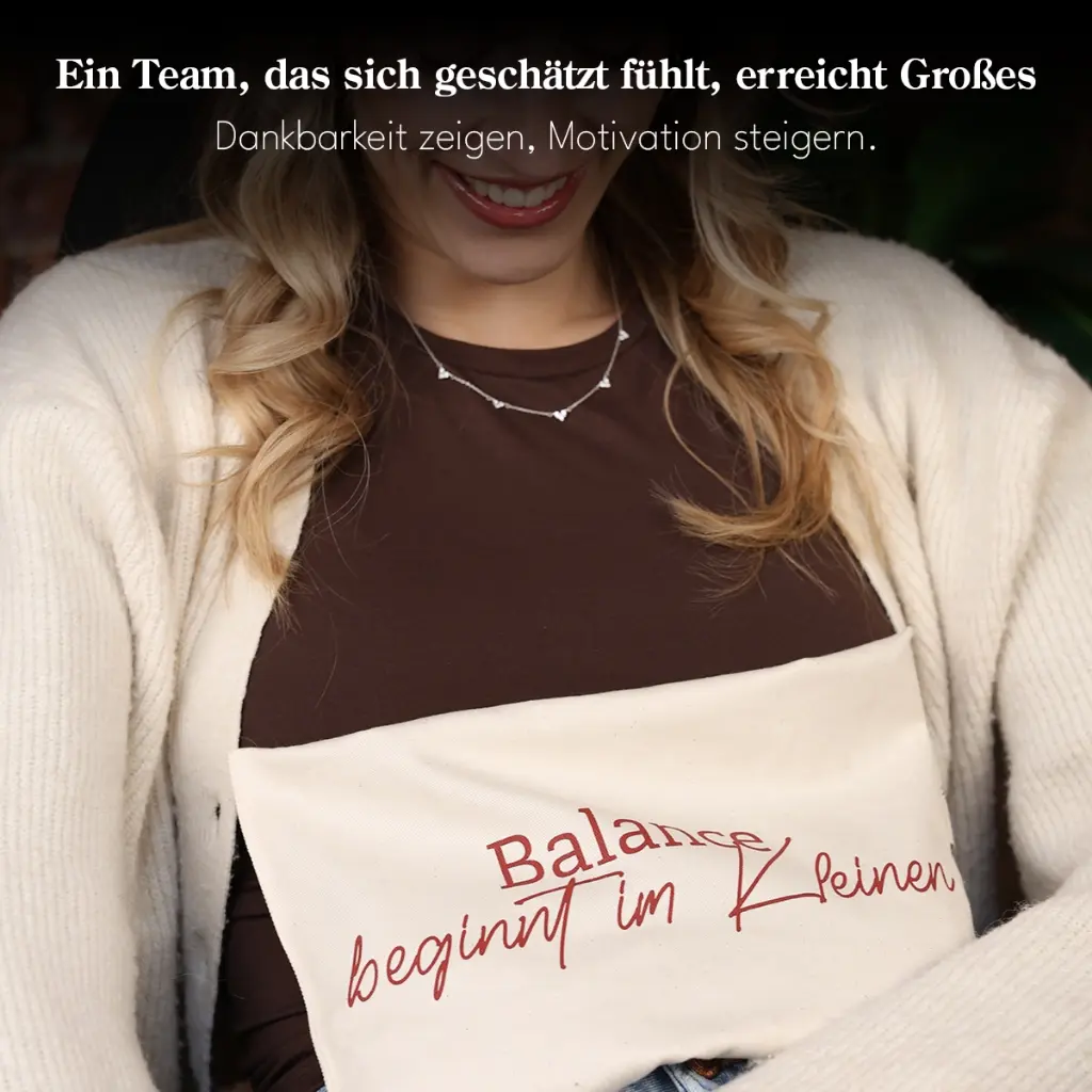 Kirschkernkissen "Balance beginnt im Kleinen"