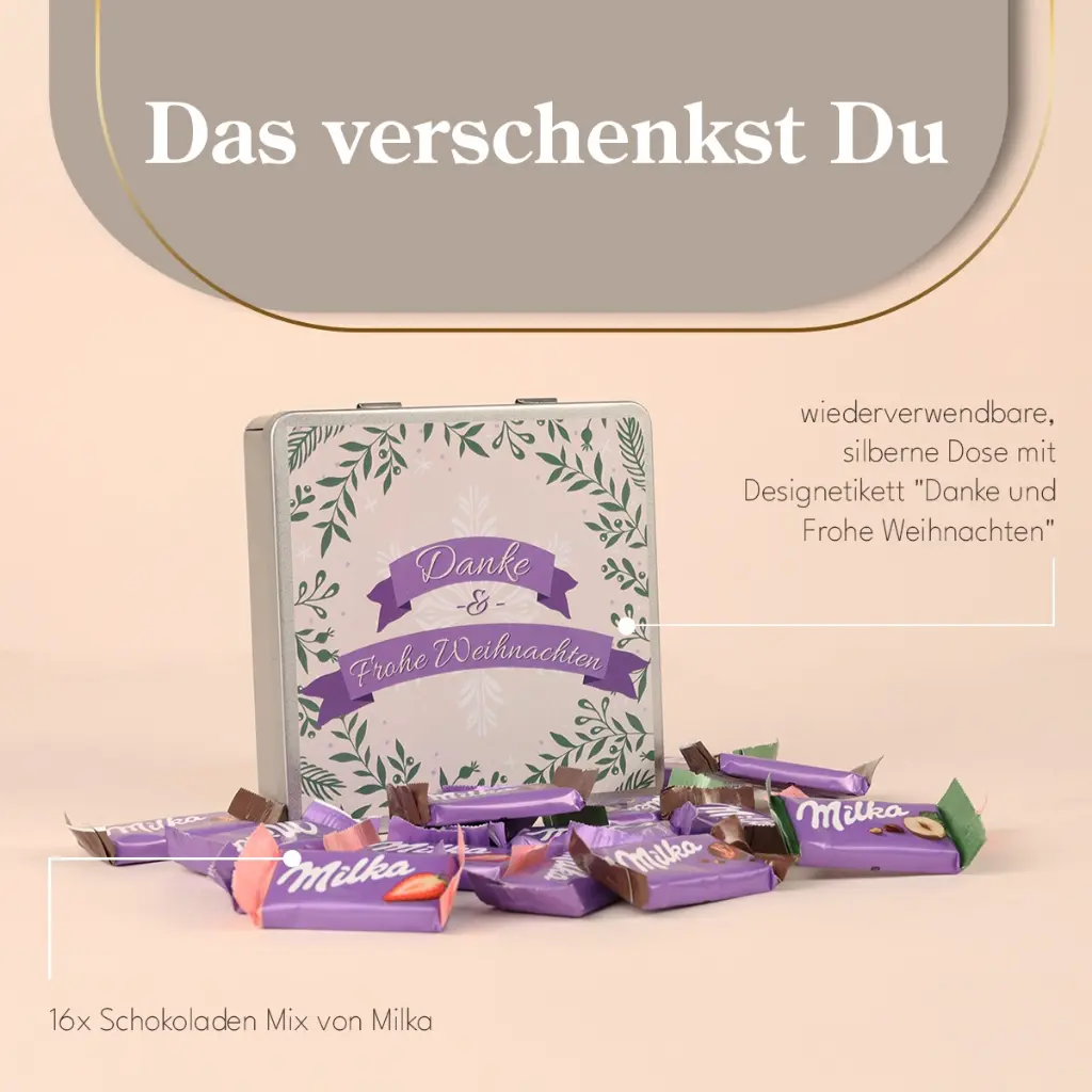 Danke & frohe Weihnachten - Ritter Sport Dose