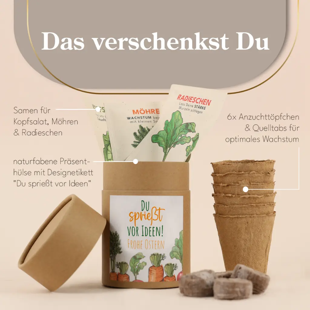 Gemüsegarten "Du sprießt vor Ideen!" - Ostern