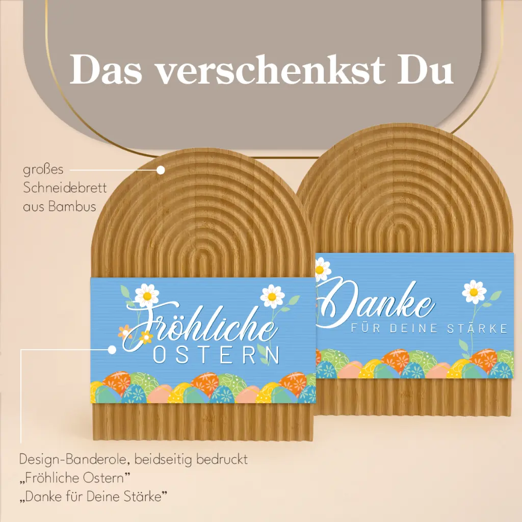 Schneidebrett "Fröhliche Ostern"