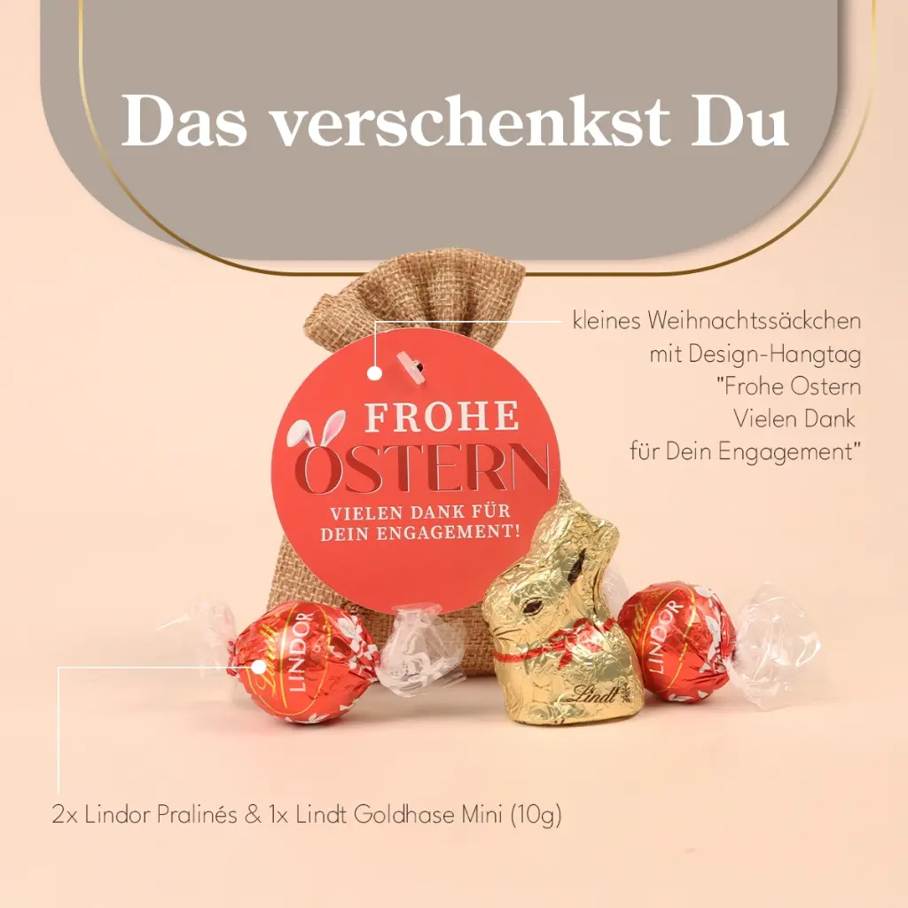 Ostersäckchen gefüllt mit Lindt-Mix