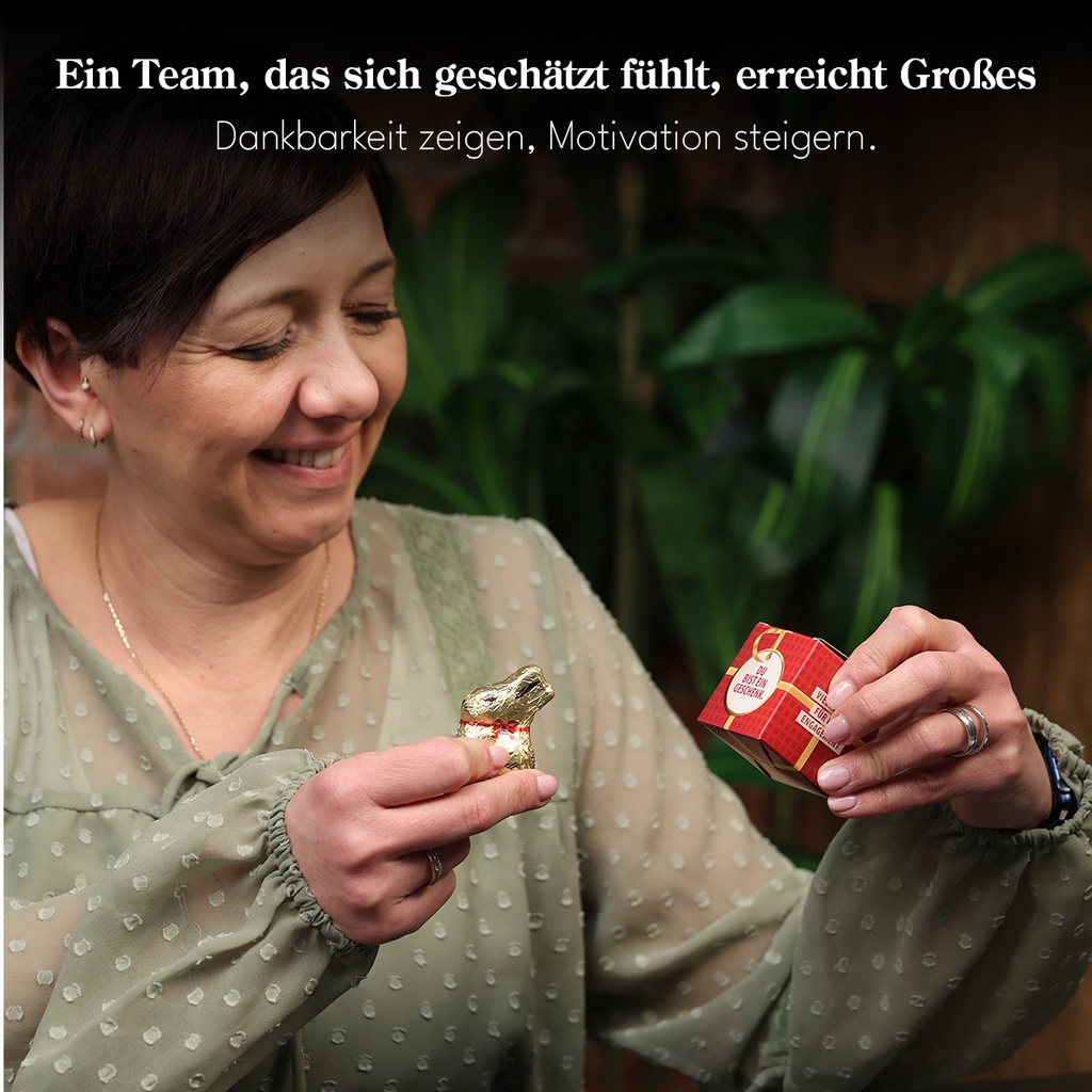 "Du bist ein Geschenk" - Lindt Goldhase