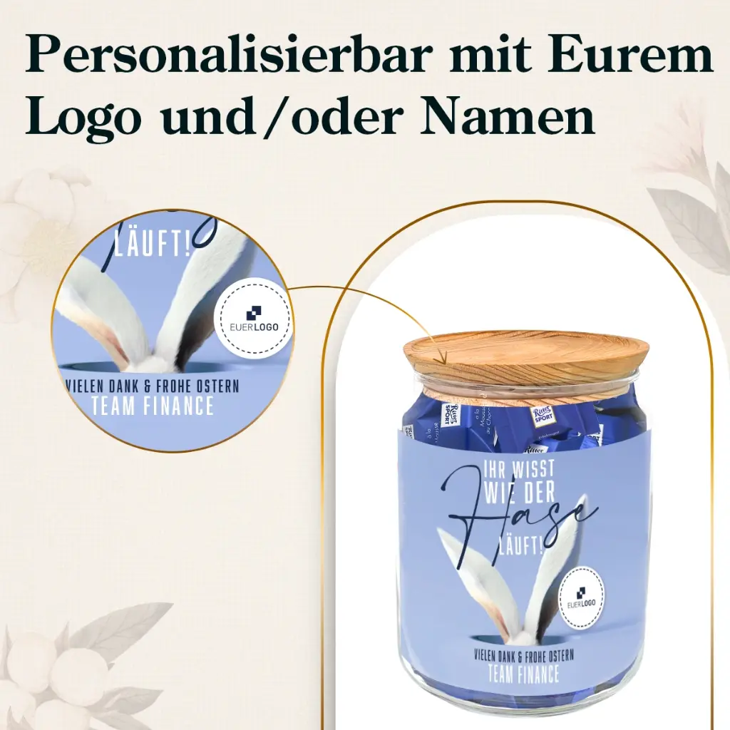 Teamgeschenk XL „Ihr wisst wie der Hase läuft“