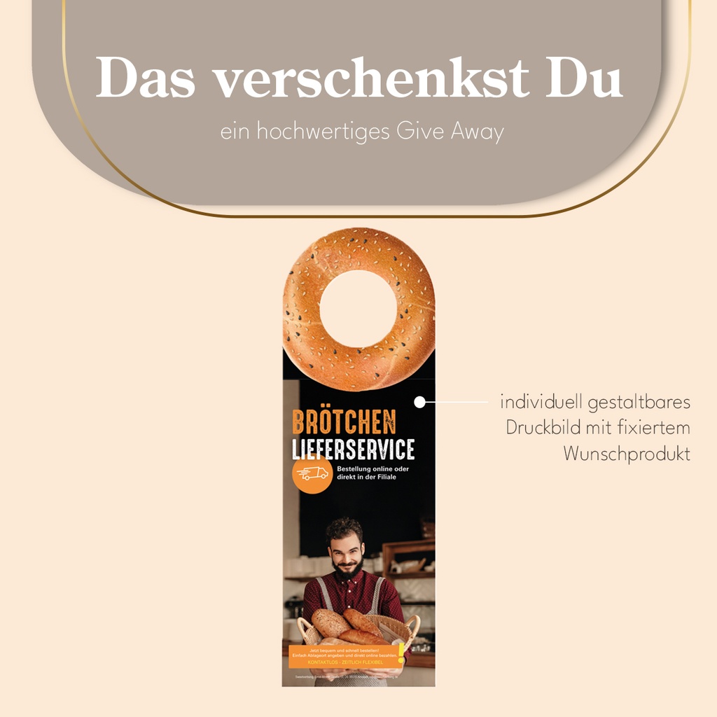 Werbeanhänger, zum Selbstbefüllen