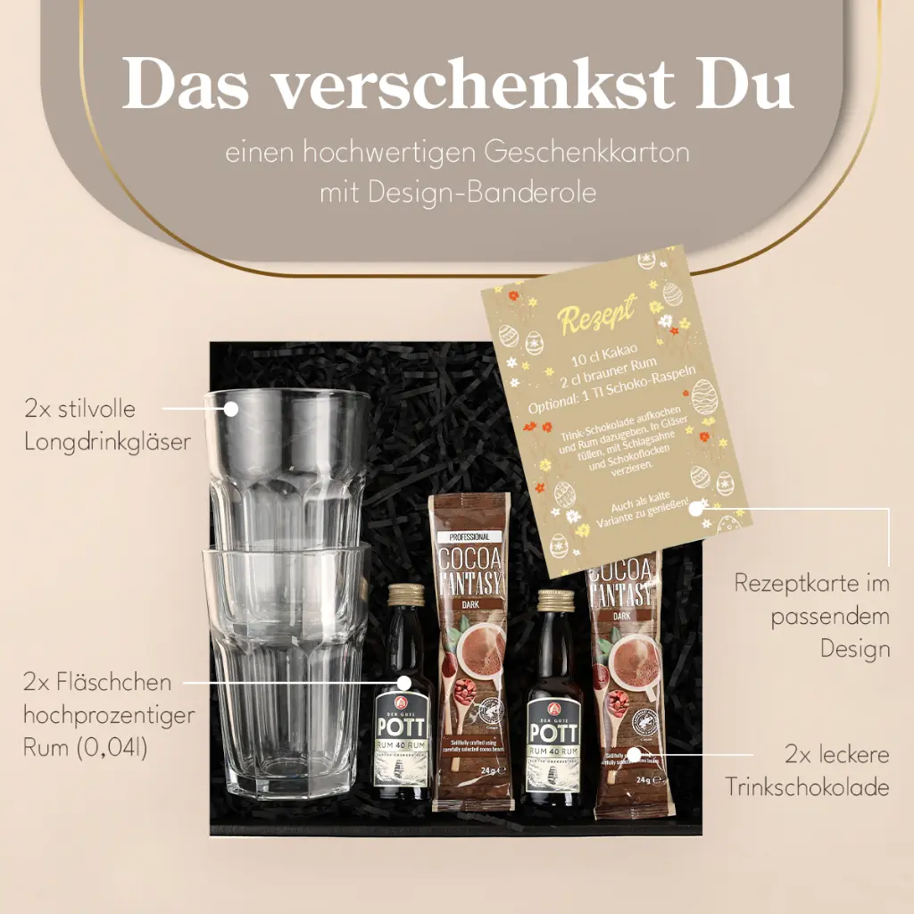 Geschenkset "Schoko mit Schuss"