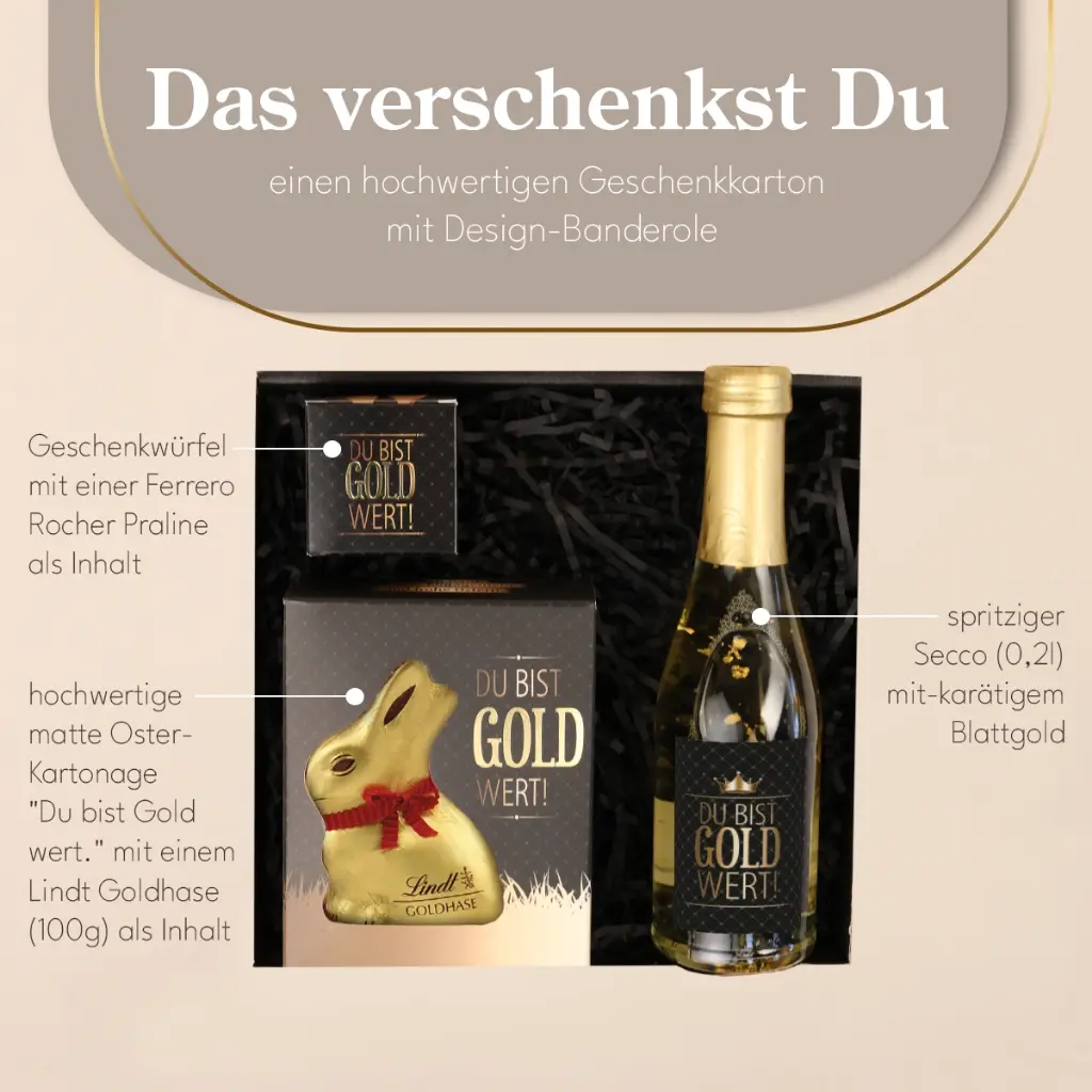 Du bist Gold wert - Geschenkset - Ostern