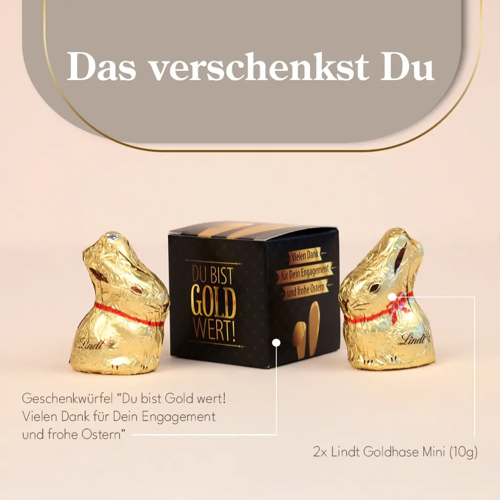 "Goldige Ostern" - Lindt Mini-Osterhase