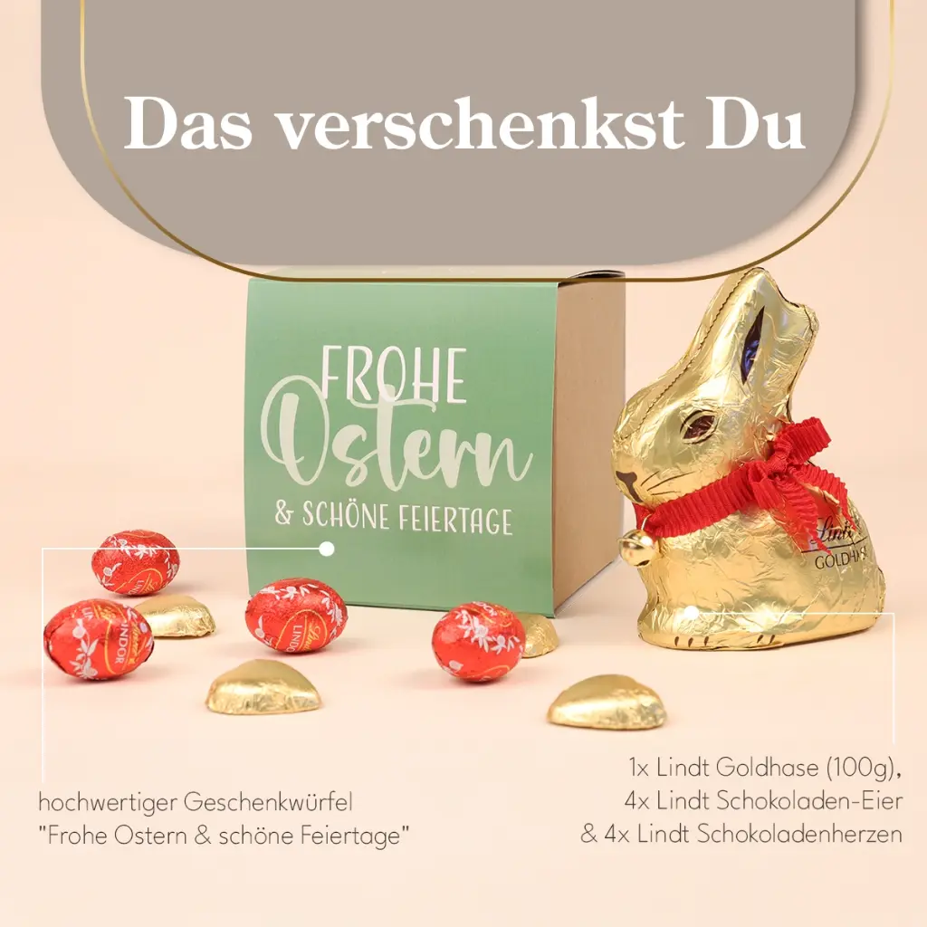 Geschenkbox "Frohe Ostern" - Lindt-Mix