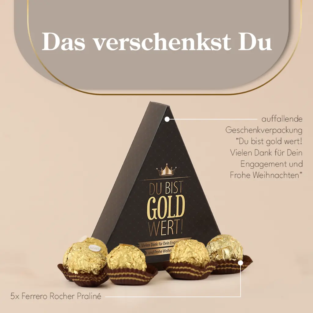 Du bist Gold wert – Lindt Pyramide - Xmas