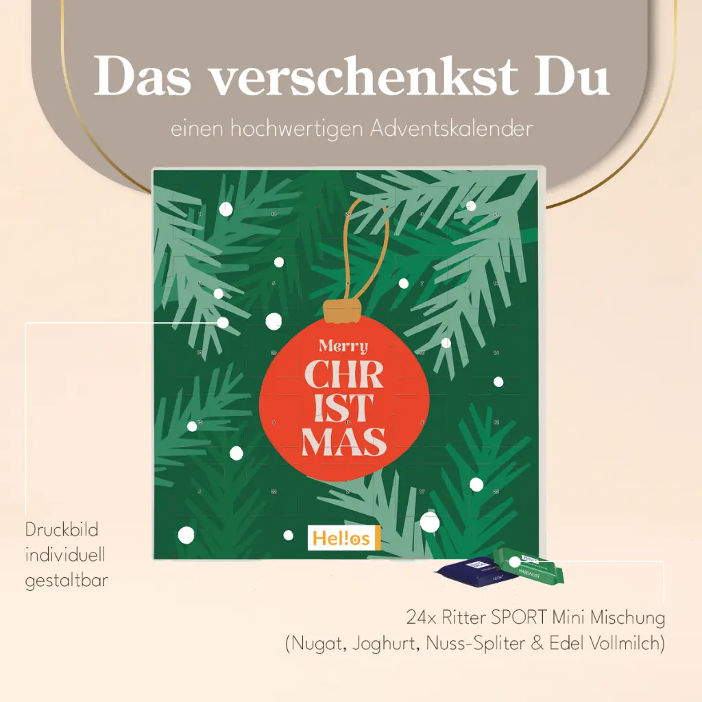 Wand Adventskalender quadratisch, Ritter Sport
