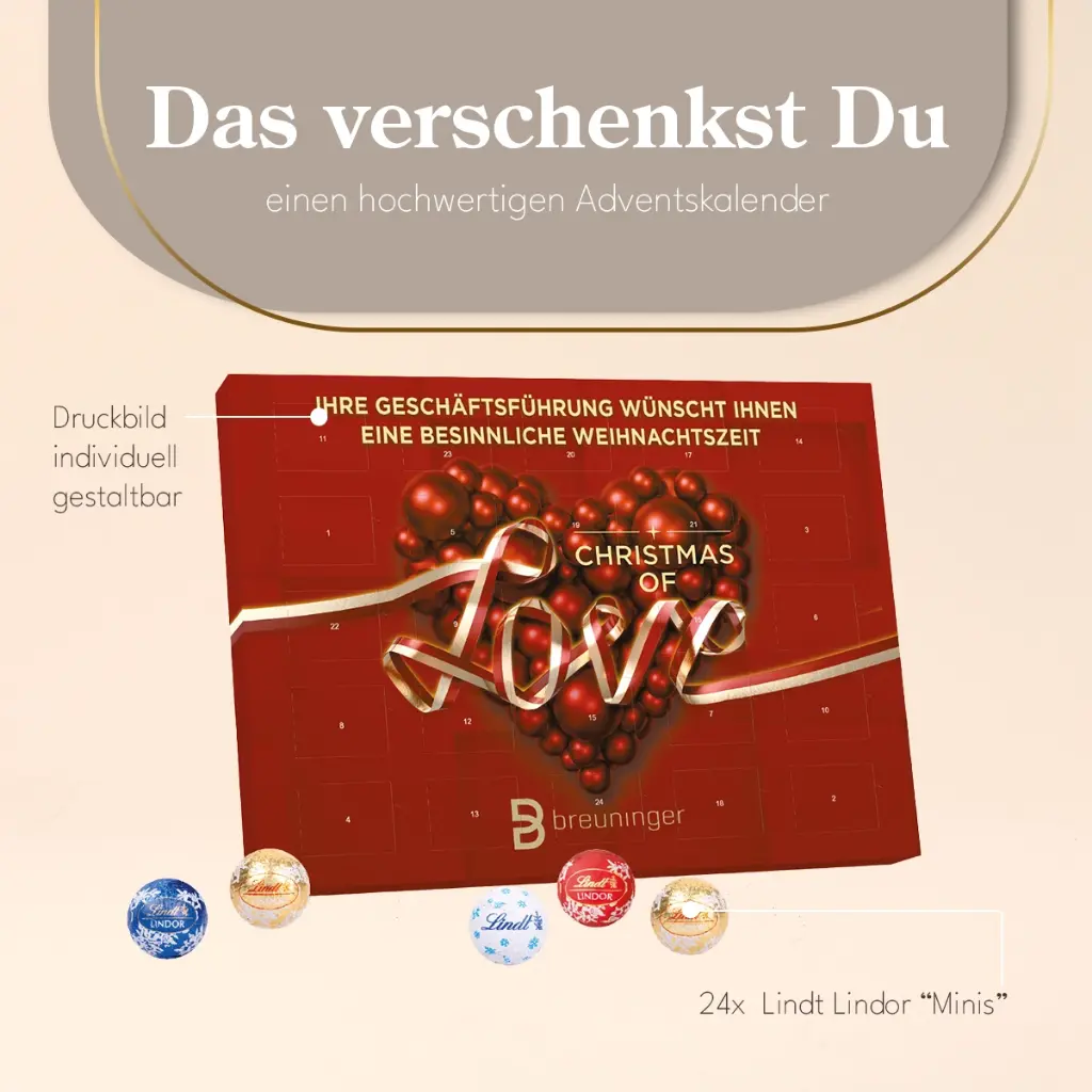 Tisch-Adventskalender Lindt Kugeln "Gourmet Edition"
