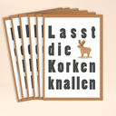 Korkkarte Rentier