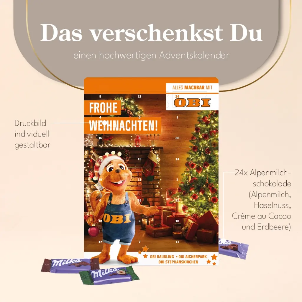 Wand-Adventskalender Milka