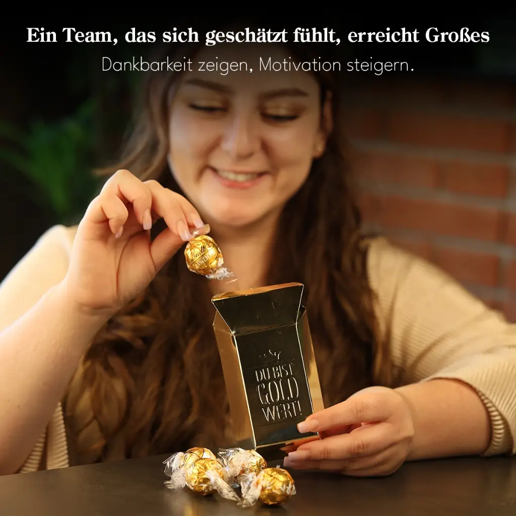 Du bist Gold wert Goldbarren XL - Lindor