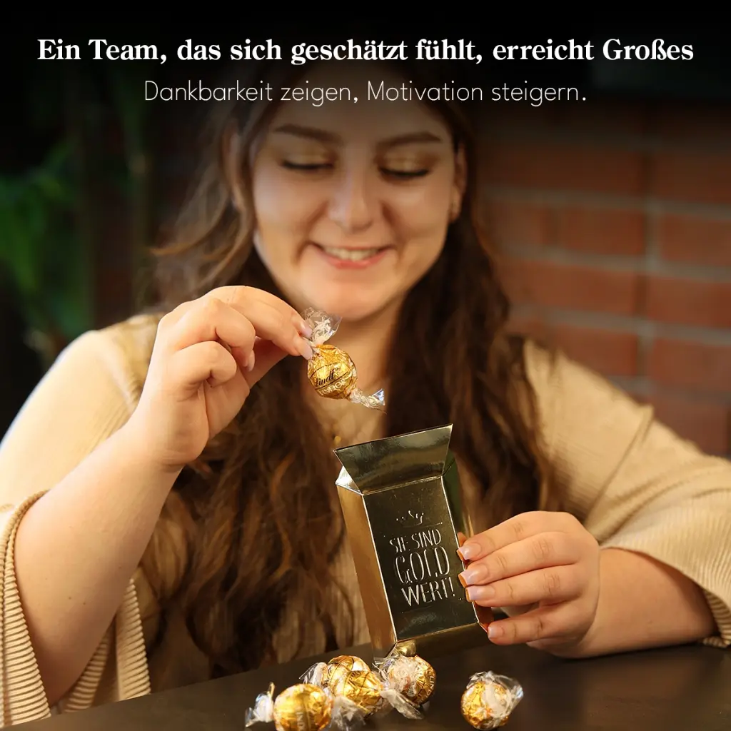 Sie sind Gold wert Goldbarren XL - Lindor