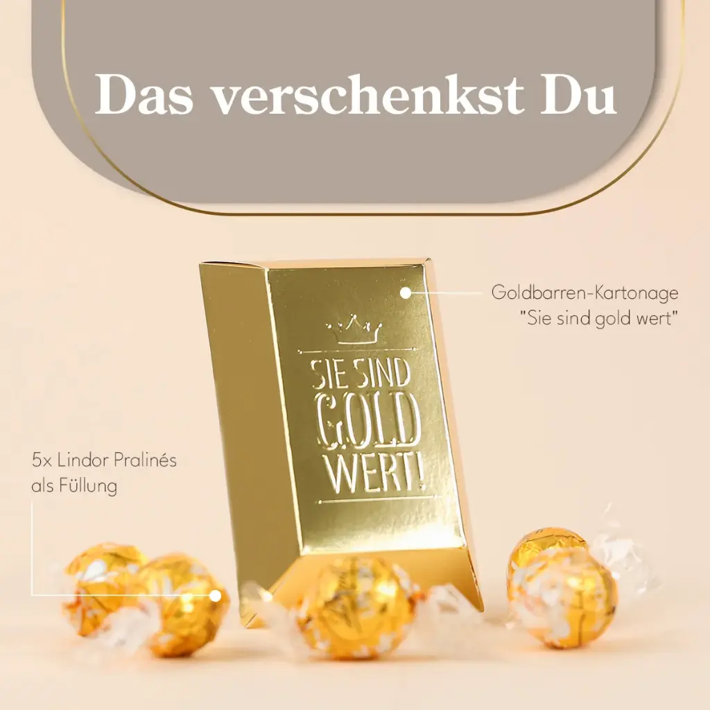 Sie sind Gold wert Goldbarren XL - Lindor