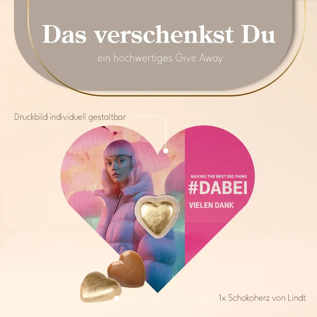 Schokokarte Business Herz