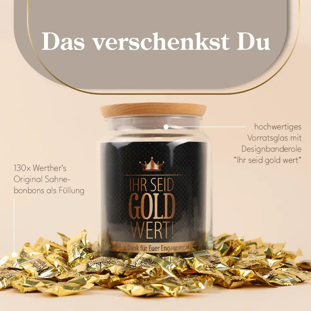 Teamgeschenk XL „Gold wert" - Werther's Original