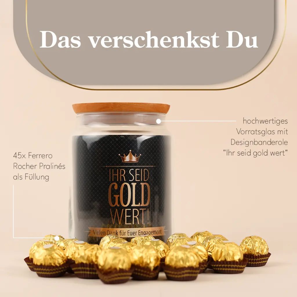 Teamgeschenk XL „Gold wert" - Rocher