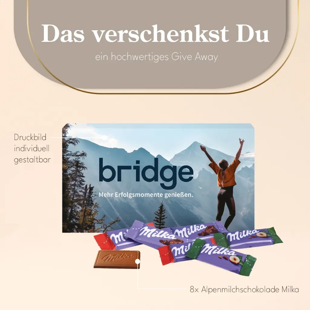 Milka Schokotäfelchen in Präsentbox