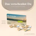 Präsentbox mit Lindt Schokotäfelchen, Graspapier