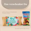 Pillowbox "Du machst uns froh" - Haribo Tropifrutti