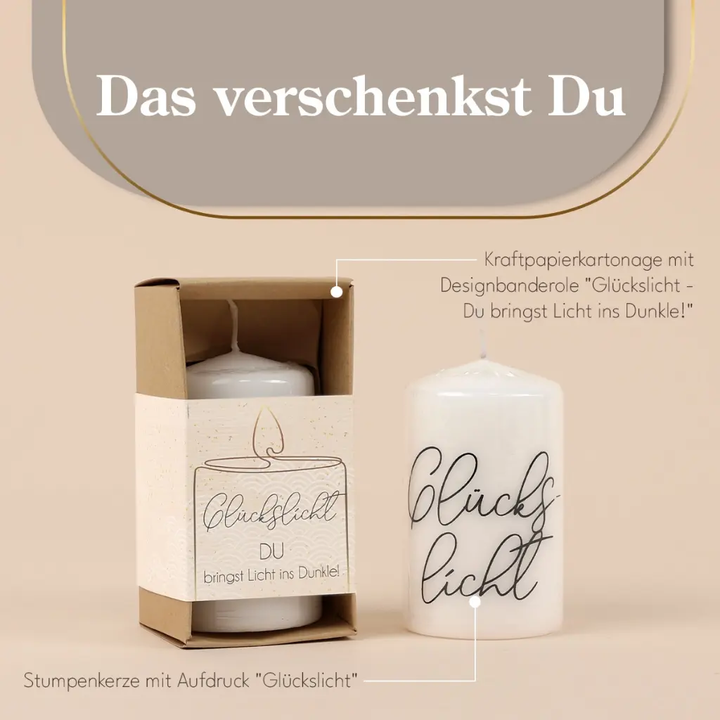 Glückslicht "Du bringst Licht ins Dunkle"