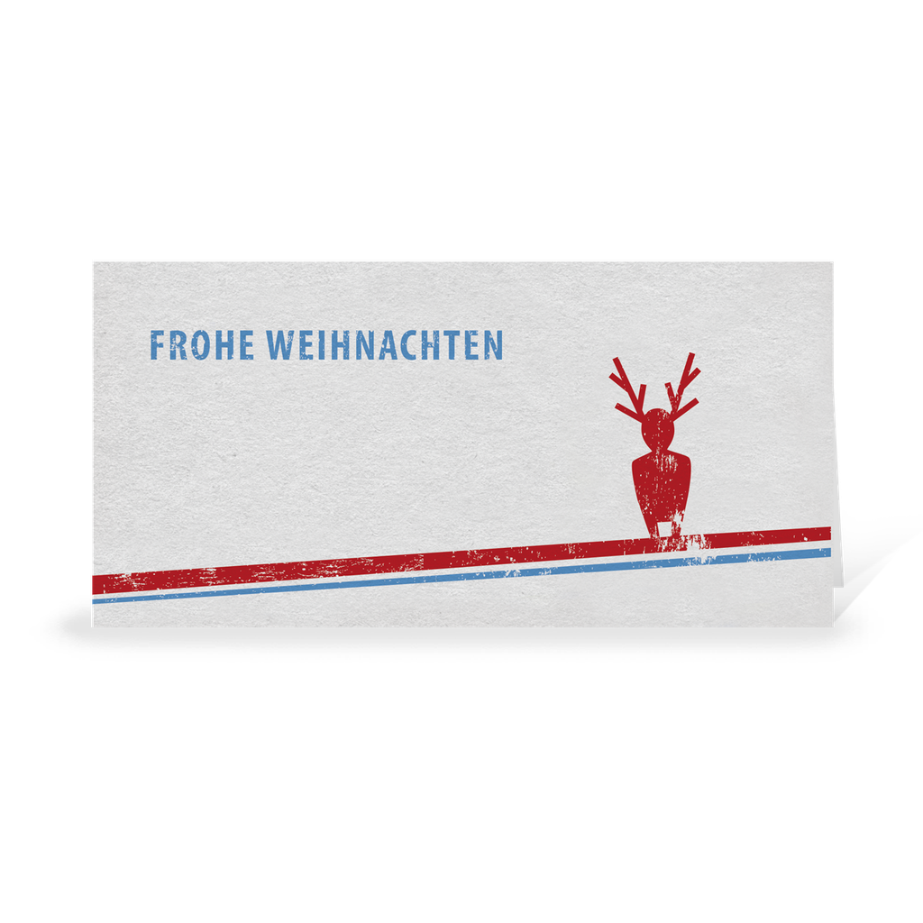 Karte: Natürlich Weihnachten - Rentier