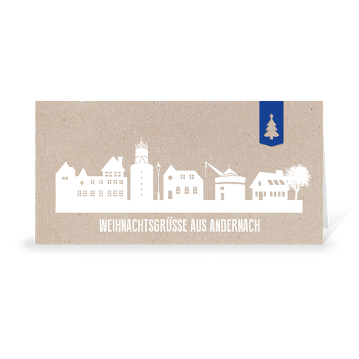 [WP10736] Karte: Skyline modern - Andernach (Wir gestalten gratis für Dich)