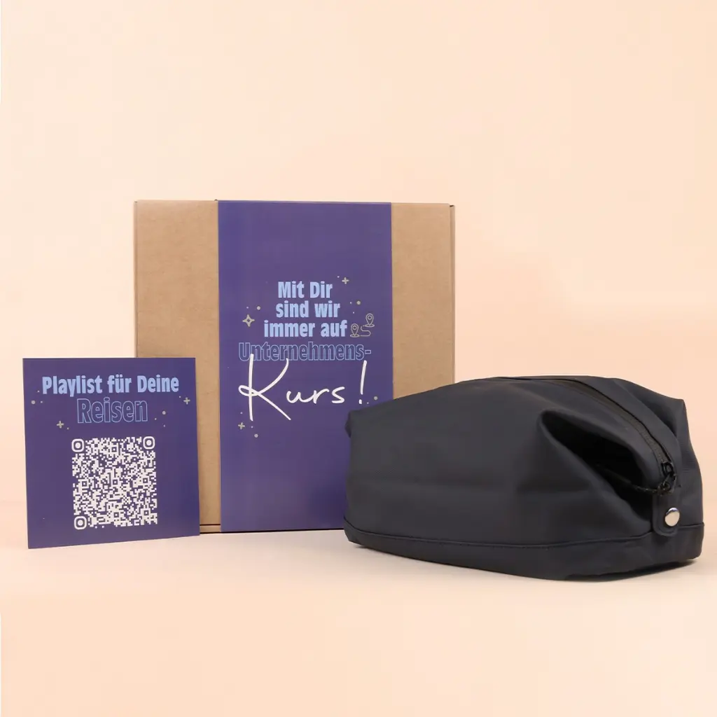 Kulturbeutel "Mit Dir sind wir immer auf Kurs!"