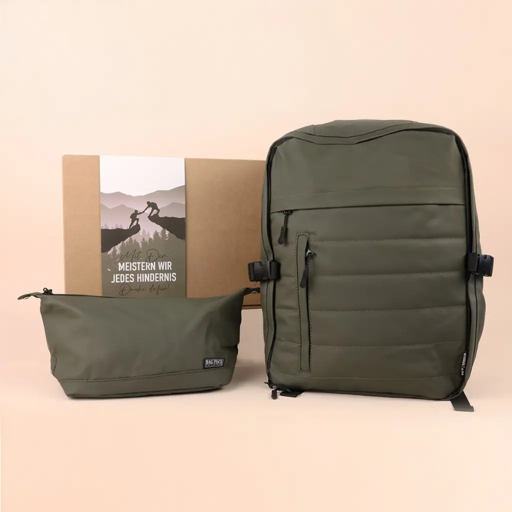 Geschenkset XL "Travel-Kit" - Olivgrün