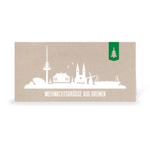 [WP10740] Karte: Skyline modern - Bremen (Wir gestalten gratis für Dich)