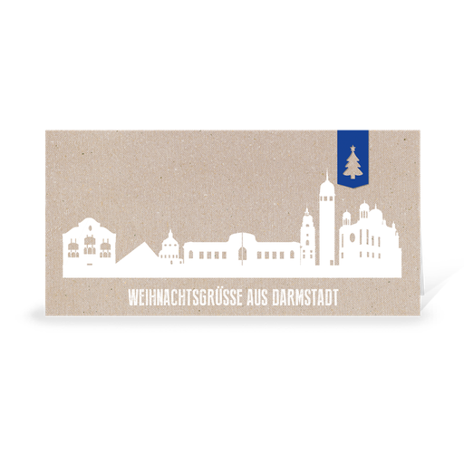 [WP10741] Karte: Skyline modern - Darmstadt (Wir gestalten gratis für Dich)