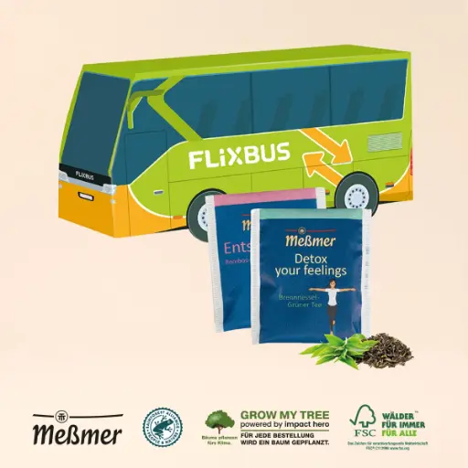 [91698] 3D Präsent "Bus" mit Meßmer 