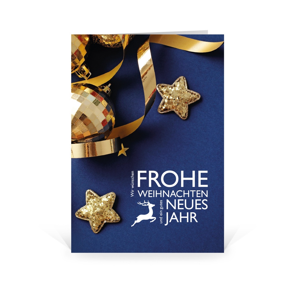 Grußkarte "Goldene Weihnachten"