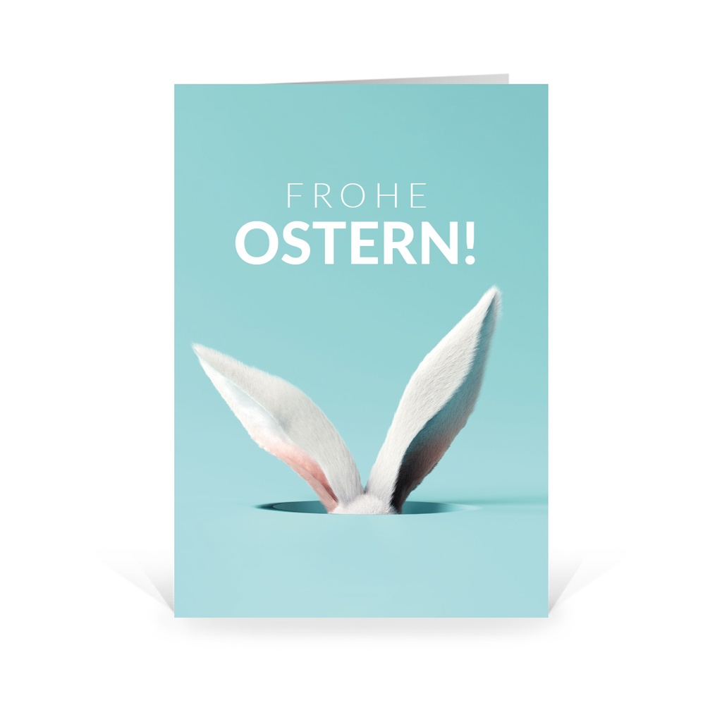 Grußkarte "Hasenohren"