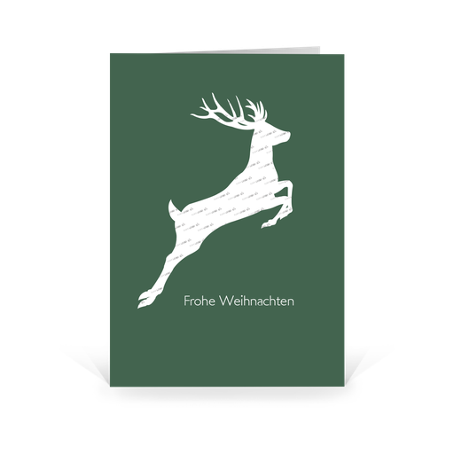 [WP698] Karte: Schnittmuster - Hirsch (Wir gestalten gratis für Dich)