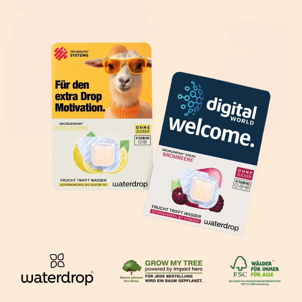 Werbekarte waterdrop® 