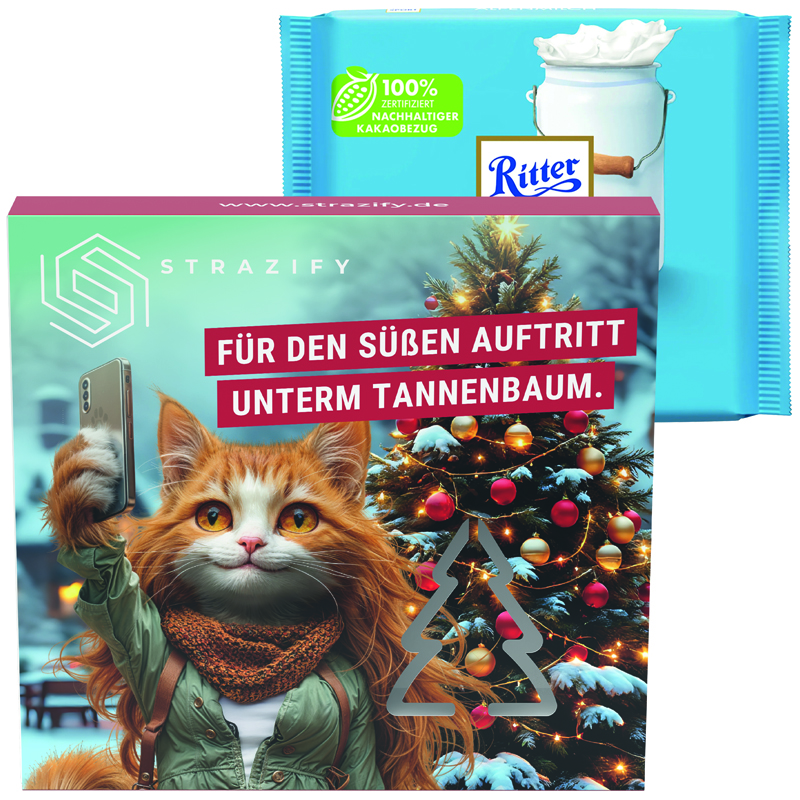 Präsentbox Premium "Tannenbaum" - Ritter SPORT Alpenmilch 