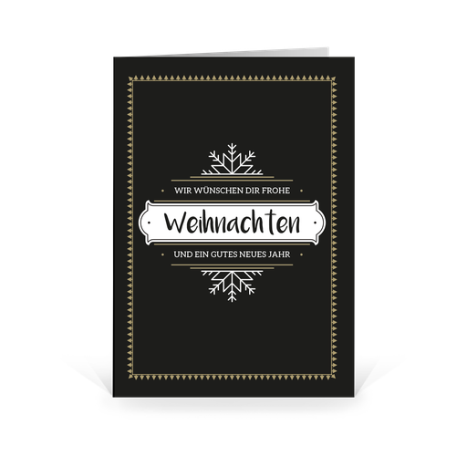 [WP11002] Karte: Simple Schneeflocke 03 (Wir gestalten gratis für Dich)