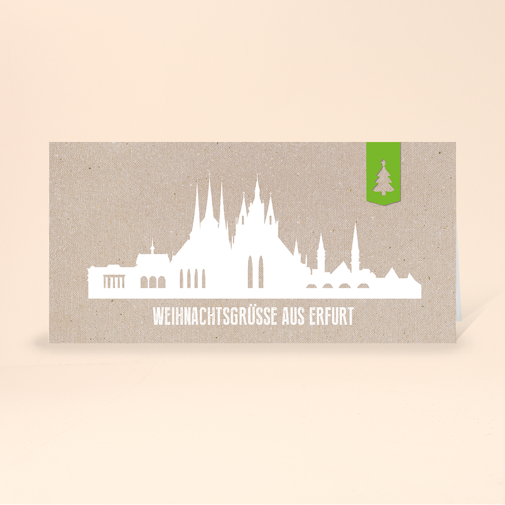 Karte: Skyline modern - Erfurt