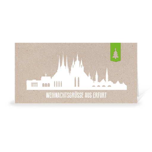 [WP10747] Karte: Skyline modern - Erfurt (Wir gestalten gratis für Dich)