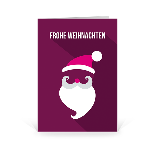 [WP2611] Karte: Weihnachtsgesichter - Santa Claus (Wir gestalten gratis für Dich)