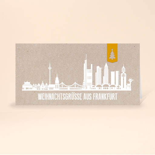 [WP10750] Karte: Skyline modern - Frankfurt (Wir gestalten gratis für Dich)