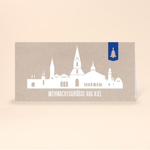 [WP10759] Karte: Skyline modern - Kiel (Wir gestalten gratis für Dich)