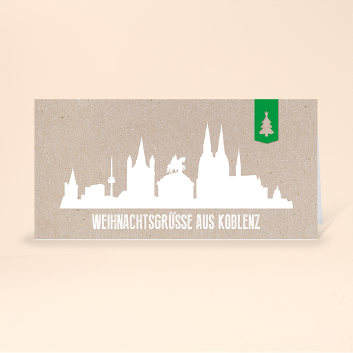 [WP10760] Karte: Skyline modern - Koblenz (Wir gestalten gratis für Dich)