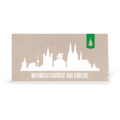 [WP10760] Karte: Skyline modern - Koblenz (Wir gestalten gratis für Dich)