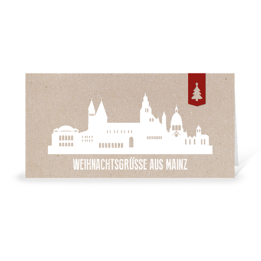 [WP10763] Karte: Skyline modern - Mainz (Wir gestalten gratis für Dich)
