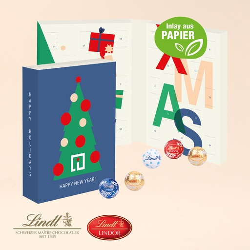 [55450] Lindt Adventskalender zum Aufklappen, Inlay aus Papier